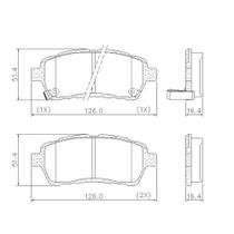 Pastilha Freio Dianteira Ka 2014 a 2018 Lonaflex P-1097