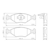 Pastilha Freio Dianteira Palio 1996 a 2017 Lonaflex P-60