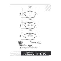 Pastilha Freio Dianteiro Bora 2000 a 2010 Cobreq N-279C