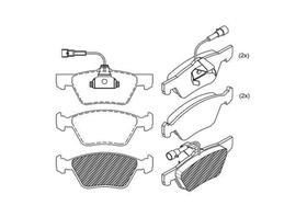 Pastilha freio dianteiro marea 20v 2.0 1998-2000 - SPEEDBRAKE