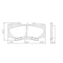 Pastilha freio dianteiro toyota hilux 2.5 d4d 2005/2011 - ECOPADS Pastilha freio dianteiro toyota hilux 2.5 d4d 2005/2011 - ECOPADS