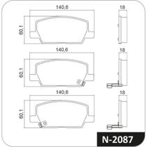 Pastilha Freio Dianteiro Tracker 2016 a 2023 Cobreq N-2087 Pastilha Freio Dianteiro Tracker 2016 a 2023 Cobreq N-2087