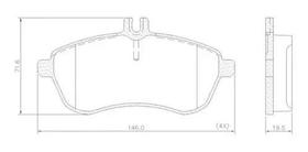 Pastilha Freio FXP46240 C180 09/12 C200 07/14 C220 C280 07/ C250 09/ Dianteira Ceramica C/Chapa Anti-Ruído