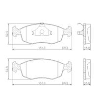 Pastilha Freio HFP5027 Escort XR3 1.6 1.8 2.0 Verona 2.0 93/97 Gol GTI Logus Pointer 2.0 92/97 Dianteira