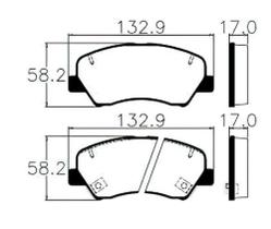 Pastilha freio hyundai hb20 1.0 turbo / hb20 1.6 20/ 132,9x5 - IND/ECOPADS/TK-FREIOS