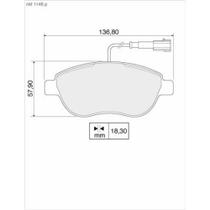 PASTILHA FREIO para STILO 1.2 16V 02/ 1.4 16V 04/ 1.6 1.8 16