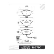 Pastilha Freio Passat Variant 2005 a 2015 N-279C