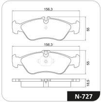 Pastilha Freio Sprinter Chassi 2002 a 2016 N-727 Pastilha Freio Sprinter Chassi 2002 a 2016 N-727