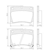 Pastilha freio tras - 114885 p-616 Pastilha freio tras - 114885 p-616