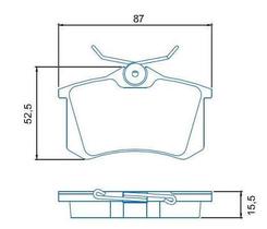Pastilha Freio Traseira A3 A4 C3 C4 307 405 Fluence Megane Scenic Bora Golf Jetta Passat + Carros 85 em diante Jurid HQJ-2085 sistema Girling Varga