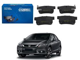 Pastilha freio traseira cobreq honda civic 1.8 2012 a 2016