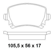 PASTILHA FREIO TRASEIRA para JETTA/ BEETLE/ BORA/ TIGUAN/ NE