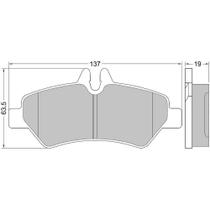 PASTILHA FREIO TRASEIRA para SPRINTER 311/ 415 12/