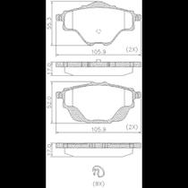 Pastilha Freio Traseiro Peugeot 3008 2017 a 2024 Fras-Le Pastilha Freio Traseiro Peugeot 3008 2017 a 2024 Fras-Le