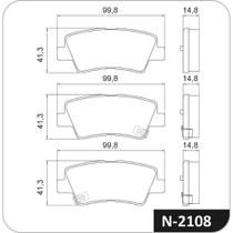 Pastilha Freio Traseiro Sportage 2017 a 2023 Cobreq N-2108