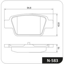 Pastilha Freio Traseiro Stilo 2002 a 2011 Cobreq N-583