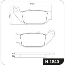 Pastilha Freio Traseiro Xre 190 2016 a 2024 Cobreq N-1840