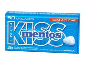 Pastilha Mentos Kiss Menta Sem Açúcar 35g