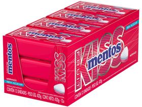 Pastilha Mentos Kiss Morango sem Açúcar 420g - Display