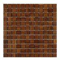 Pastilha Mesclada de Madeira 30,5cm x 30,5cm Wood Glass Mosaic