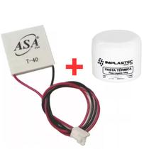 Pastilha Peltier T-40 Tec1-12706 Asa Fan + Pasta Térmica Pastilha Peltier T-40 Tec1-12706 Asa Fan + Pasta Térmica