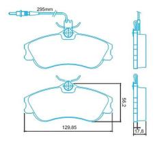 Pastilha peugeot 306 98/.. citroen xsaradian