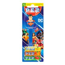 Pastilha Pez com Dispenser Heróis DC Sabores e Cores Sortidas com 3 Unidades