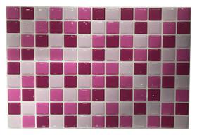 Pastilha Resina Adesiva 6 Placas De 20X30Cm Mosaico Rosa - Casa Harmonia