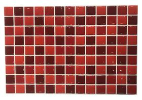 Pastilha Resinada Mosaico Vermelho Placa 20x30cm