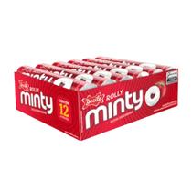 Pastilha rolly minty morango com 16 unidades