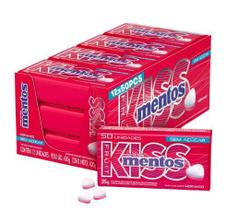 Pastilha Sem Açúcar Mentos Kiss Morango Lata Pack 12Un 35g
