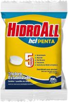 Pastilha Tablete Pedra De Cloro 200 Gr 5 Em 1 Para Piscina Vinil Azulejo Fibra Inflável Hidroall Hcl