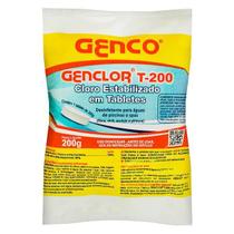 Pastilha Tabletes Cloro Estabilizado Genco Genclor T-200 Pastilha Tabletes Cloro Estabilizado Genco Genclor T-200