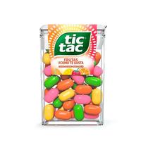 Pastilha Tic Tac Frutas Comotegusta Sabor Laranja, Morango, Manga e Melão 14,5g