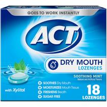 Pastilhas ACT Dry Mouth Soothing Mint 18 unidades (pacote com 4) Pastilhas ACT Dry Mouth Soothing Mint 18 unidades (pacote com 4)