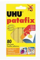 Pastilhas adesivas UHU Patafix amarelas, 80 unidades, reutilizáveis
