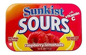 PASTILHAS Bala Sunkist Sours Raspberry Lemonade Lata 50g