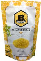 Pastilhas de cera de abelha BEESWORKS amarela grau cosmético 907 g Pastilhas de cera de abelha BEESWORKS amarela grau cosmético 907 g