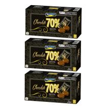 Pastilhas De Chocolate, Montevérgine 70% Cacau, 3 Caixas 70G Pastilhas De Chocolate, Montevérgine 70% Cacau, 3 Caixas 70G