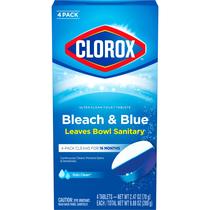 Pastilhas Higiênicas Clorox Ultra Clean Bleach & Blue - 4 Unidades