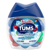 Pastilhas Mastigáveis Antiácido Tums Chewy Fusão De Frutas