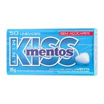 Pastilhas Mentos Kiss Menta Lata Com 50 Unidades
