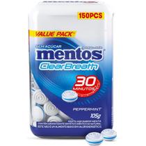 Pastilhas Mentos sem açúcar pote com 150 unidades Peppermint