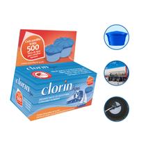 Pastilhas p/ Tratamento e Limpeza de Caixa Dágua c/ 25un Clorin 500