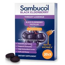 Pastilhas para Garganta Sambucol Black Elderberry com Vitamina C - 20 Unidades Pastilhas para Garganta Sambucol Black Elderberry com Vitamina C - 20 Unidades