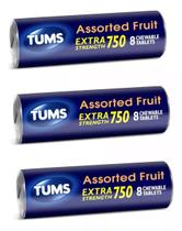 Pastilhas Tums Antacid Extra Strength 750 Fruit com 24 Unidades