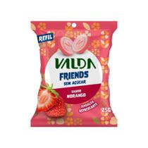 Pastilhas Valda Friends Sabor Morango Sachê 10x25g