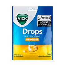 Pastilhas Vick Drops Sabor Gengibre 20 Unidades
