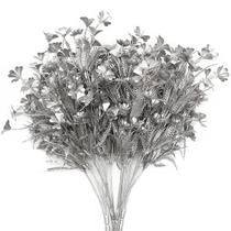 PASYOU Plantas Artificiales Arbustos Plateados de Imitación 37 cm Paquete de 4 PASYOU Plantas Artificiales Arbustos Plateados de Imitación 37 cm Paquete de 4