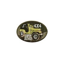 Patch Bordado 4X4 Off Road Amarelo Com Fecho De Contato